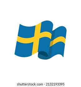 Flag Sweden. Flag isolated on white background. National banner. Flag vector