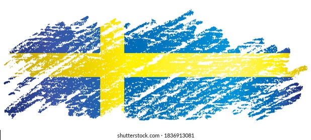 Flag of Sweden, Kingdom of Sweden. Bright, colorful vector illustration