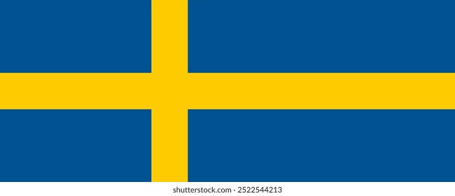 Flag of Sweden, long version, Vector Images