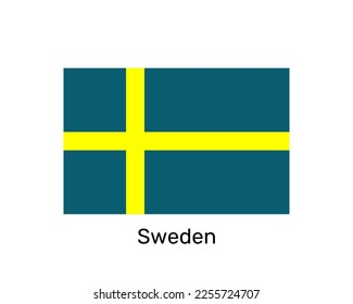 Flag of Sweden. National symbol. Sweden flag symbol. Vector illustration isolated on white background