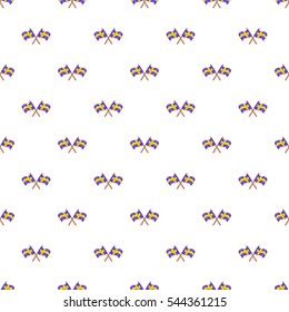Flag of Sweden pattern. Cartoon illustration of flag of Sweden vector pattern for web