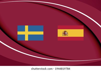 Flag of Sweden and Spain