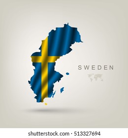 FLAG OF sweden union battered