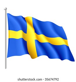 Flag of Sweden. Vector.