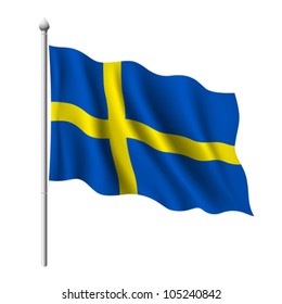 Flag of Sweden. vector illustration