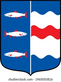 Flagge des Västernorrlands, Schweden, Vektorgrafik