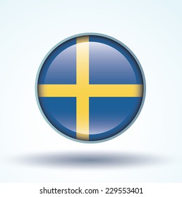  Flag of Sweden, vector illustration
