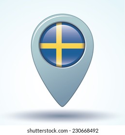 Flag of Sweden, vector illustration