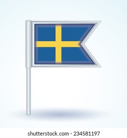 Flag of Sweden, vector illustration