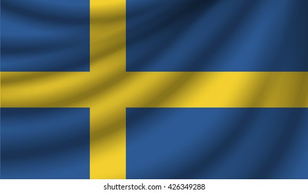 Flag of Sweden, vector illustration