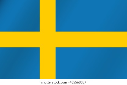 Flag of Sweden. Vector illustration.