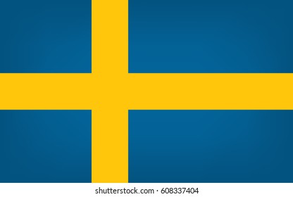 Flag of Sweden, vector illustration