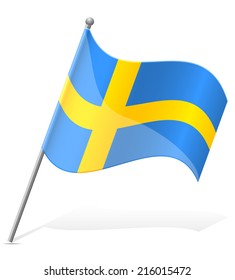 flag of Sweden vector illustration isolated on white background