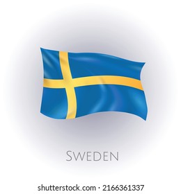 Bandera de suecia. Ilustración vectorial sobre fondo blanco.