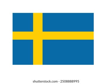 Flag of Sweden. World Flag Icon. National Flag. 