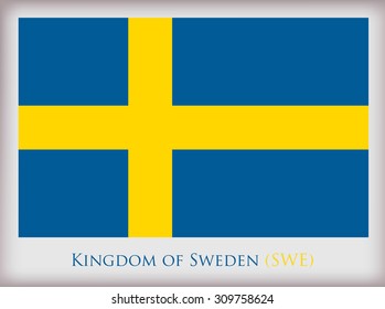 Flag of Sweden.Sweden flag vector illustration.