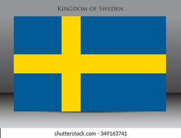 Flag of Sweden.Sweden flag vector illustration.