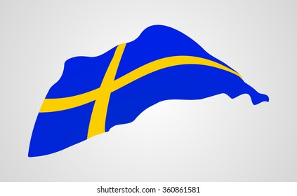 flag of Sweden.vector illustration.