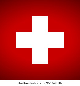 Flag of Swiss. Vector illustration.