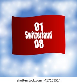 Flag of Switzerland. 