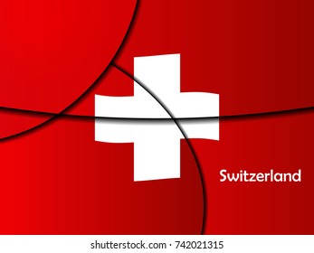 Flag of Switzerland background template, vector solid shapes illustration