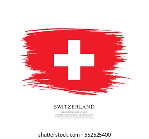 Flag of Switzerland, brush stroke background