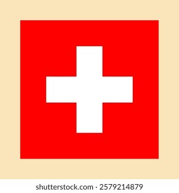 Flag of Switzerland. Color vector illustration.