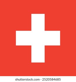 Flag Switzerland. Detailed Vector Illustration of the Swiss Flag - High-Quality Switzerland National Flag Design