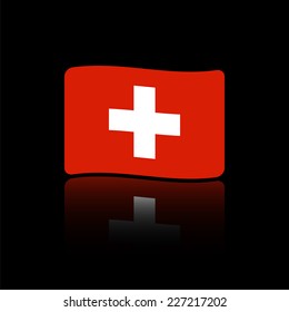 Flag of Switzerland. Flat style. Made in vector