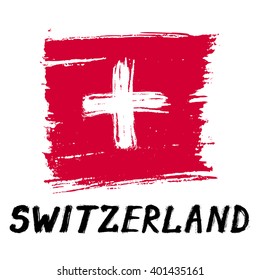 Flag Of Switzerland - Grunge