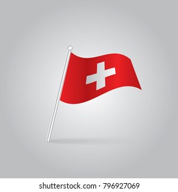 Flag of Switzerland , Switzerland Flag Icon vector illustration