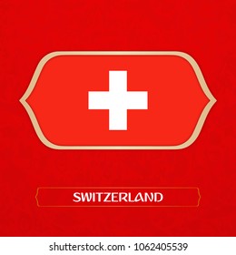 flag of Switzerland is made in Football style