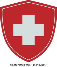 Flag of Switzerland. Vector. Accurate dimensions,