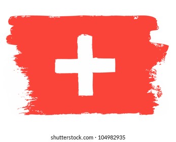 Flag of Switzerland, vector illustration
