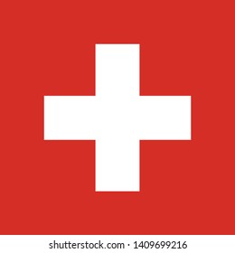 Flag of Switzerland vector illustration