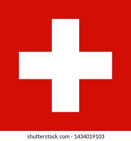 Flag of Switzerland vector illustration