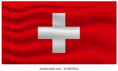 Flag of switzerland - vector illustration