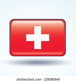 Flag of switzerland, vector illustration