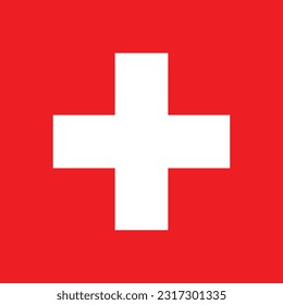Bandera de Suiza - Ilustración vectorial.