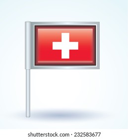Flag of  switzerland, vector illustration