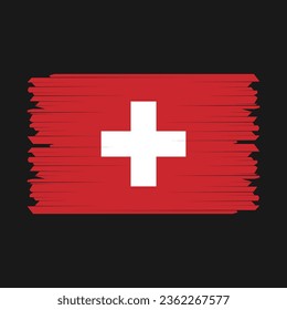 Ilustración del vector bandera de Suiza