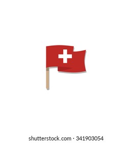 Flag of Switzerland, vector illustration