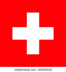 Flag of Switzerland vector illustration