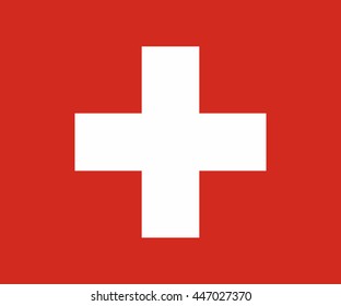 Flag of Switzerland. Vector illustration