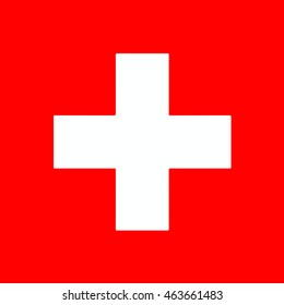Flag of Switzerland. Vector illustration.