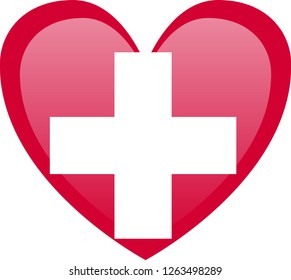 Flag of Switzerland White cross marks the middle of the banner.