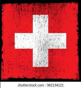 Flag of Switzerland.Swiss flag vector illustration.