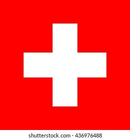Flag of Switzerland.Vector Swiss flag.
