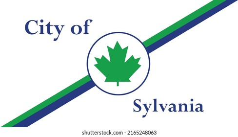 Flag of Sylvania - Ohio - United States emblem graphic element Illustration template design
