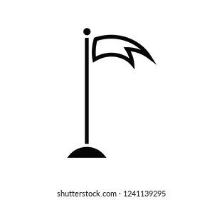 Flag symbol icon flat graphic